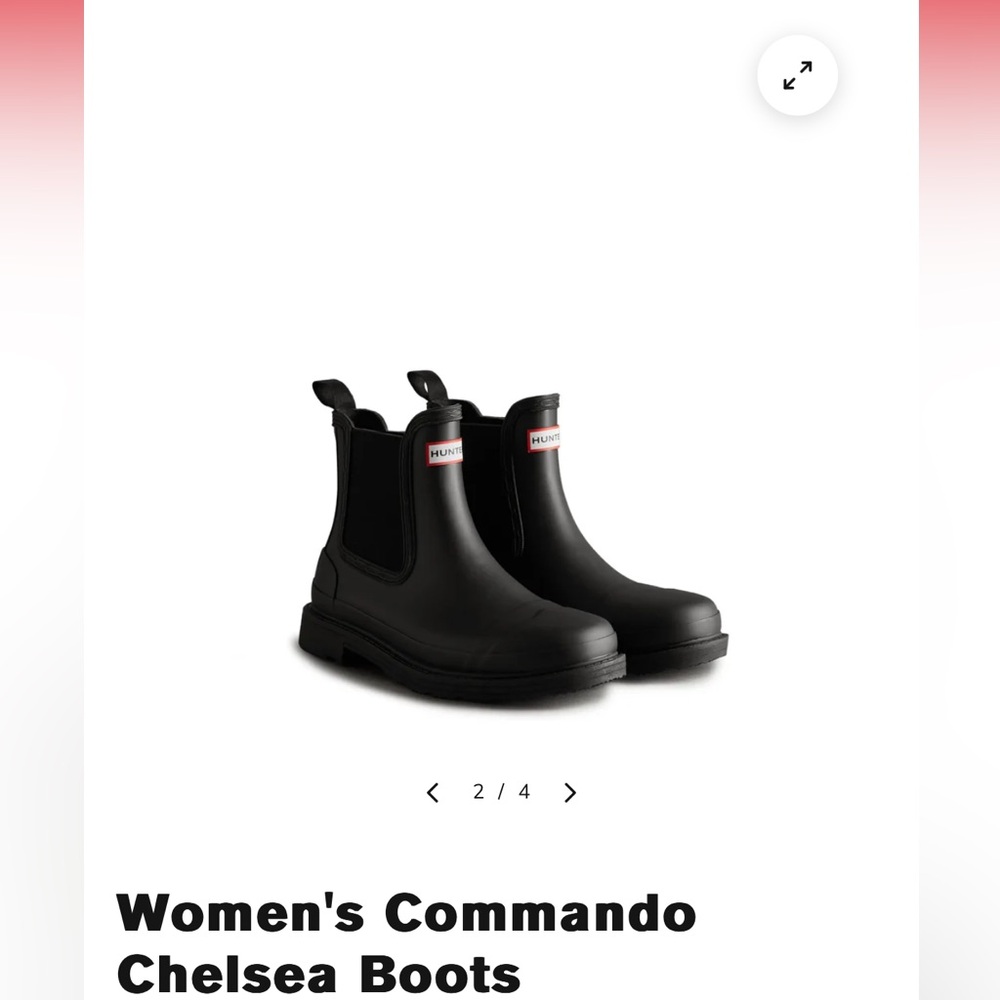 Hunter commando chelsea boots